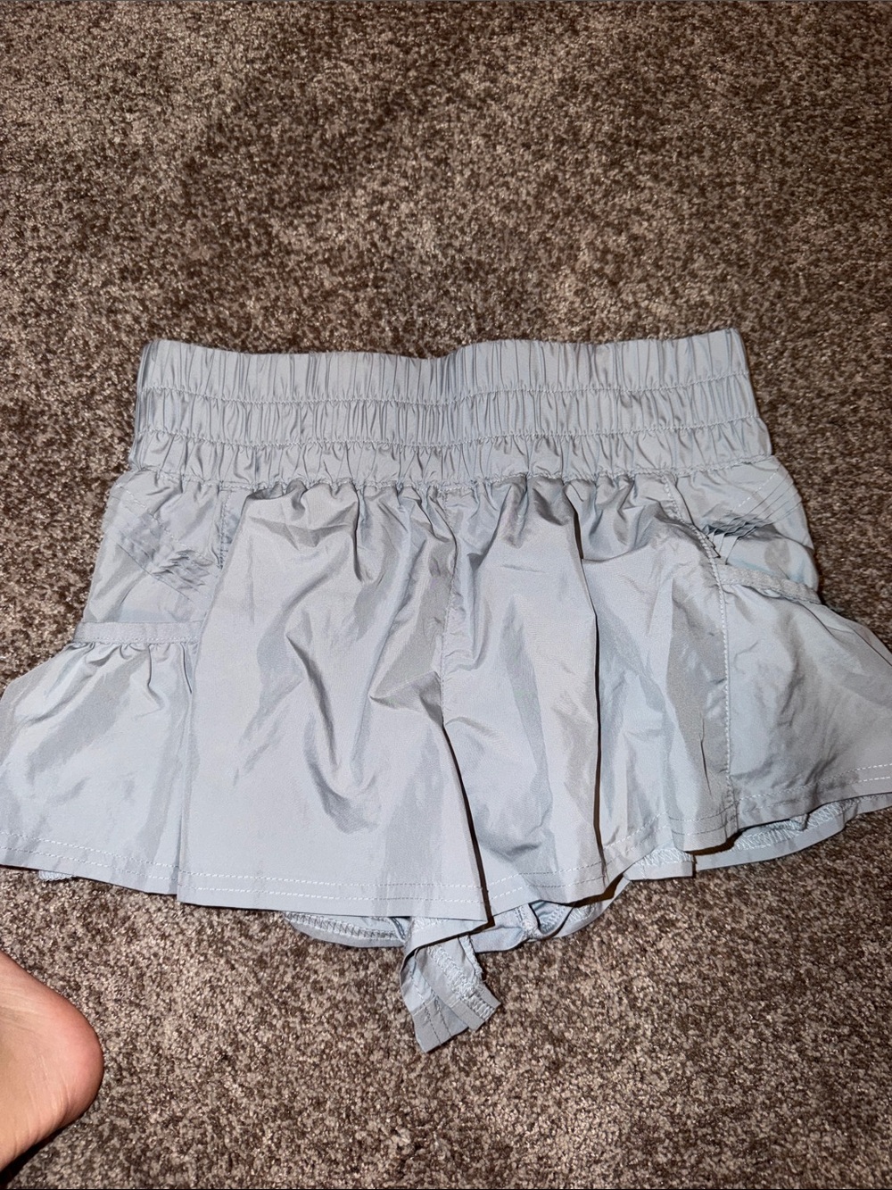 Free People Light Gray Athletic Skort Shorts
